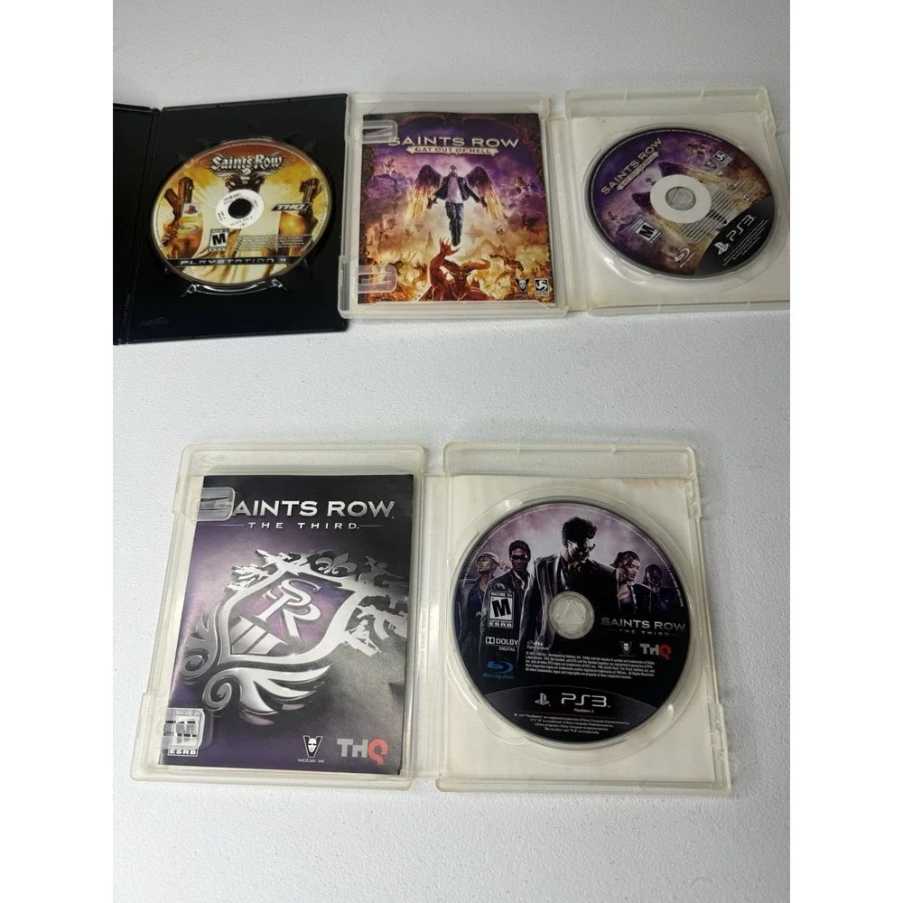 Saints Row 2 The Third Gat Out of Hell Sony PlayStation 3 PS3 Game Lot 3 Tested